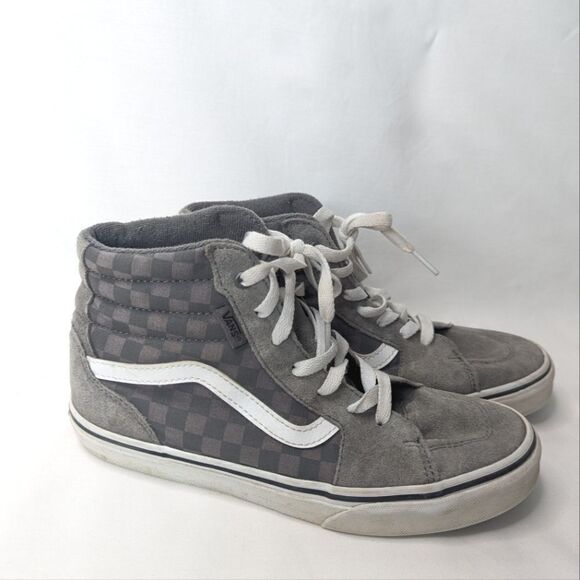 Vans Hi Top Checkered Lace Up Sneaker Athletic Shoes - Picture 4 of 8